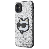 Karl Lagerfeld KLHCN61G2CPS iPhone 11 / Xr 6.1" silver/silver hardcase Glitter Choupette Patch