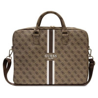 Guess 4G Printed Stripes bag for a 16" laptop - brown