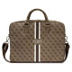 Guess 4G Printed Stripes bag for a 16" laptop - brown