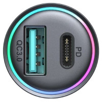 Joyroom JR-CCN04 60W USB-A USB-C mini charger - black