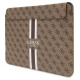 Guess 4G Printed Stripes cover for a 16" laptop - brown