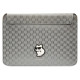 Karl Lagerfeld Saffiano Monogram Choupette case for a 14" laptop - silver