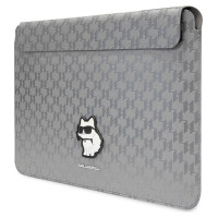 Karl Lagerfeld Saffiano Monogram Choupette case for a 14" laptop - silver