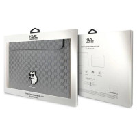 Karl Lagerfeld Saffiano Monogram Choupette case for a 14" laptop - silver