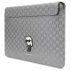 Karl Lagerfeld Saffiano Monogram Ikonik case for a 14" laptop - silver