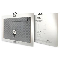 Karl Lagerfeld Saffiano Monogram Ikonik case for a 14" laptop - silver