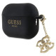 Guess GUAP2LECG4K case for AirPods Pro 2 cover - black Liquid Silicone Glitter Triangle Charm