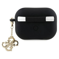 Guess GUAP2LECG4K case for AirPods Pro 2 cover - black Liquid Silicone Glitter Triangle Charm