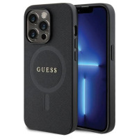 Guess GUHMP14LPSAHMCK case for iPhone 14 Pro - black Saffiano MagSafe