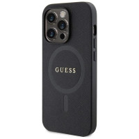 Guess GUHMP14LPSAHMCK case for iPhone 14 Pro - black Saffiano MagSafe