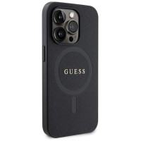 Guess GUHMP14LPSAHMCK case for iPhone 14 Pro - black Saffiano MagSafe