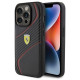 Ferrari Twist Metal Logo case for iPhone 15 Pro - black