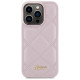 Guess Quilted Metal Logo case for iPhone 15 Pro - pink