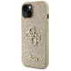 Guess Glitter Script Big 4G iPhone 15 Case - Gold