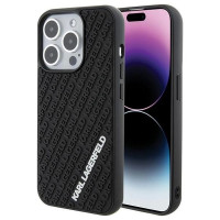 Karl Lagerfeld 3D Rubber Multi Logo case for iPhone 15 Pro - black