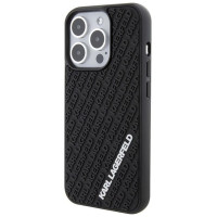 Karl Lagerfeld 3D Rubber Multi Logo case for iPhone 15 Pro - black