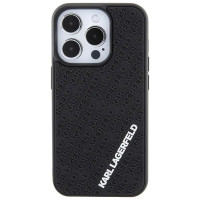 Karl Lagerfeld 3D Rubber Multi Logo case for iPhone 15 Pro - black