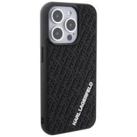 Karl Lagerfeld 3D Rubber Multi Logo case for iPhone 15 Pro - black