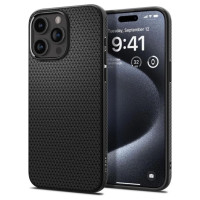 Spigen Liquid Air iPhone 15 Pro Case - Matte Black
