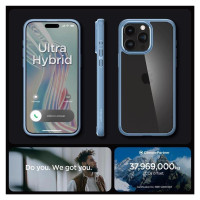 Spigen Crystal Hybrid Case for iPhone 15 Pro Max - Clear Blue