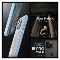 Spigen Crystal Hybrid Case for iPhone 15 Pro Max - Clear Blue