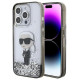 Karl Lagerfeld Liquid Glitter Ikonik case for iPhone 15 Pro - transparent