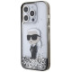 Karl Lagerfeld Liquid Glitter Ikonik case for iPhone 15 Pro - transparent