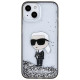 Karl Lagerfeld KLHCP15SLKKNSK iPhone 15 6.1" transparent hardcase Liquid Glitter Ikonik