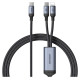 Joyroom Speedy Series S-A21 2in1 USB-C - USB-C / Lightning cable 100W 1.5m - black
