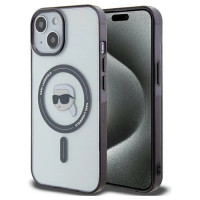Karl Lagerfeld KLHMP15MHKHNOTK iPhone 15 Plus 6.7" transparent hardcase IML Karl`s Head MagSafe