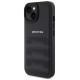Mercedes AMG Leather Debossed Lines case for iPhone 15 Plus - black
