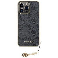 Guess 4G Charms Collection case for iPhone 15 Pro Max - gray