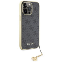 Guess 4G Charms Collection case for iPhone 15 Pro Max - gray