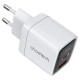 Choetech PD6052 USB-C USB-A PD 35W GaN wall charger with display - white