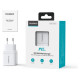 Choetech PD6052 USB-C USB-A PD 35W GaN wall charger with display - white