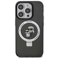 Karl Lagerfeld KLHMP15XHMRSKCK iPhone 15 Pro Max 6.7" black/black hardcase Ring Stand Karl&Choupette MagSafe