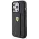 Ferrari Grip Stand Metal Logo case for iPhone 15 Pro Max - black