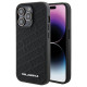 Karl Lagerfeld Quilted K Pattern iPhone 15 Pro Case - Black