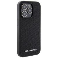Karl Lagerfeld Quilted K Pattern iPhone 15 Pro Case - Black