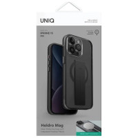 Uniq Heldro Mag Magclick Charging case for iPhone 15 Pro - black