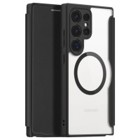 Dux Ducis Skin X Pro case for Samsung S24 Ultra with magnetic ring and flap - black