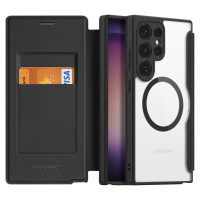 Dux Ducis Skin X Pro case for Samsung S24 Ultra with magnetic ring and flap - black