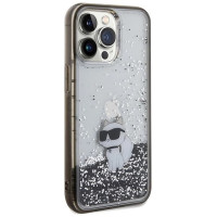 Karl Lagerfeld Liquid Glitter Choupette case for iPhone 13 Pro Max - transparent