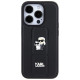 Karl Lagerfeld Gripstand Saffiano Karl&Choupette Pins case for iPhone 14 Pro - black