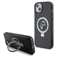 Karl Lagerfeld Ring Stand Karl&Choupette MagSafe case for iPhone 14 / 15 / 13 - black