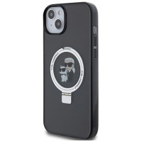 Karl Lagerfeld Ring Stand Karl&Choupette MagSafe case for iPhone 14 / 15 / 13 - black