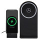 Mercedes Silver Stars MagSafe foldable 2in1 15W inductive charger - black