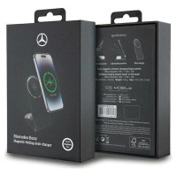Mercedes Silver Stars MagSafe foldable 2in1 15W inductive charger - black