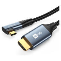 Joyroom SY-20C1 USB-C (angled) / HDMI (straight) Cable 4K 60Hz 2m - Gray