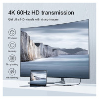 Joyroom SY-20C1 USB-C (angled) / HDMI (straight) Cable 4K 60Hz 2m - Gray